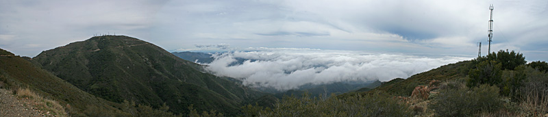 Pan towards Santiago Peak